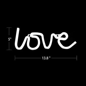 Love Neon Sign-Neon Signs for Bedroom,USB or Battery Neon Light for Wall,led neon Light as Neon Wall Signs for Girls Love Light up Sign for Christmas Party Wedding Kids Room or Living Room, Pink