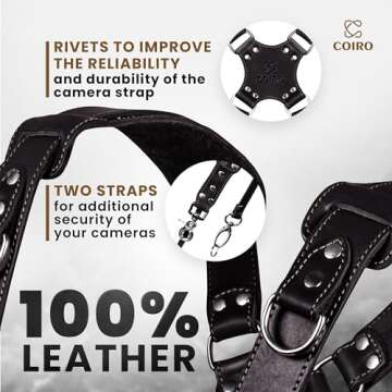 C Coiro Dual Leather Camera Harness for Photographers
