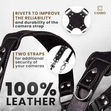 C Coiro Dual Leather Camera Harness for Photographers