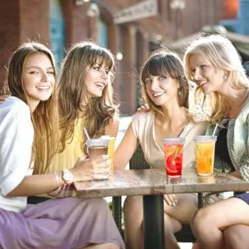 Combler Glass Cups with Lids and Straws for Iced Coffee