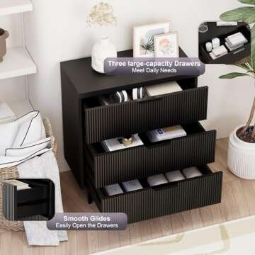 Royal Windsor Fluted Nightstand - Modern Storage Solution