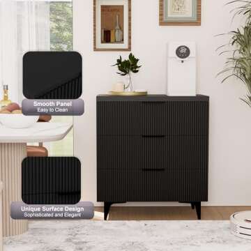 Royal Windsor Fluted Nightstand - Modern Storage Solution