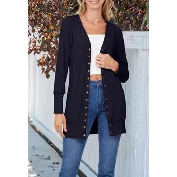 Merokeety Women's Fall Long Sleeve Cardigan Fashion