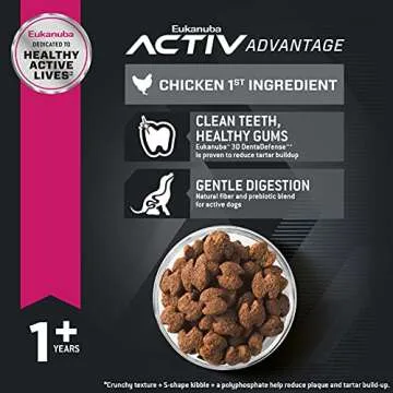 Eukanuba Adult Dry Medium Breed Dog Food, Dry Dog Food for Medium Dogs with Protein, DHA and Vitamins to Support a Healthy Lifestyle, 30 lb Bag