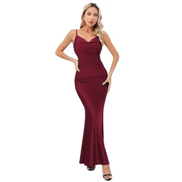 Capuffy Drape Neck Max Gown for Parties and Events