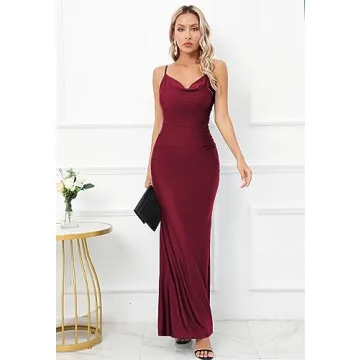 Capuffy Drape Neck Max Gown for Parties and Events