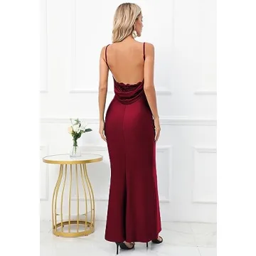 Capuffy Drape Neck Max Gown for Parties and Events