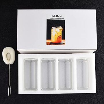 ALINK 20oz Drinking Glasses Set of 4 for All Beverages