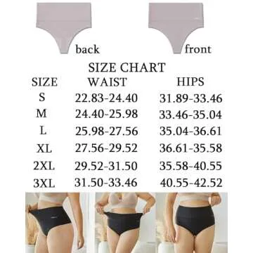 FINETOO High Waisted Thongs for Women Seamless Comfort