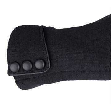 Knolee Women's Screen Gloves Warm Lined Thick Touch Warmer Winter Gloves,Black One Size