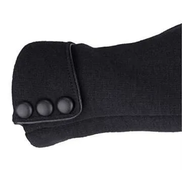 Knolee Women's Screen Gloves Warm Lined Thick Touch Warmer Winter Gloves,Black One Size