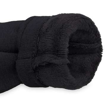 Knolee Women's Screen Gloves Warm Lined Thick Touch Warmer Winter Gloves,Black One Size