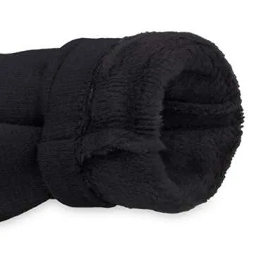 Knolee Women's Screen Gloves Warm Lined Thick Touch Warmer Winter Gloves,Black One Size