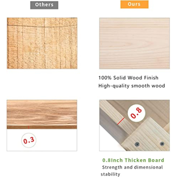 TMEE 4FT Raised Garden Bed with Legs for Easy Gardening