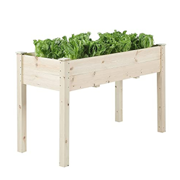 TMEE 4FT Raised Garden Bed with Legs for Easy Gardening