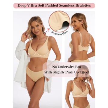 Sexy Push-Up Deep V Bra - Comfortable Wireless Bralette for Women
