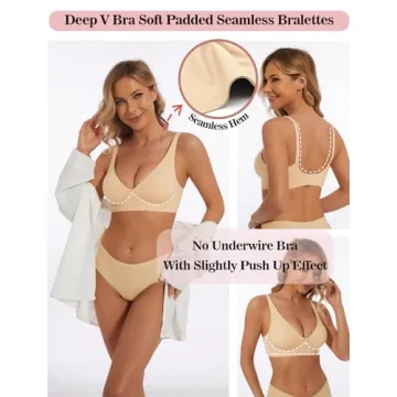 Sexy Push-Up Deep V Bra - Comfortable Wireless Bralette for Women