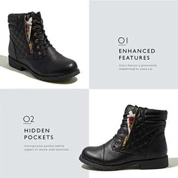 DailyShoes Women's Ankle Boots with Zippered Pocket