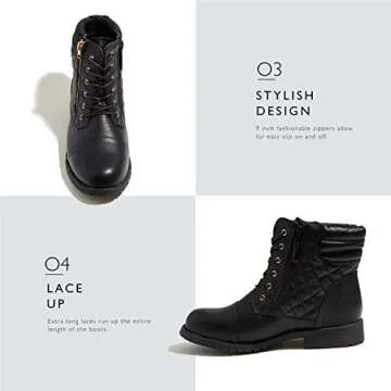 DailyShoes Women's Ankle Boots with Zippered Pocket