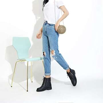 DailyShoes Women's Ankle Boots Combat Booties Low Heel Lace Up Zippered Pocket Thin Short Sexy Fashion Toe Zipper Party Dress Shoes Exclusive Credit Card Bootie Susan-01 Black Pu 5