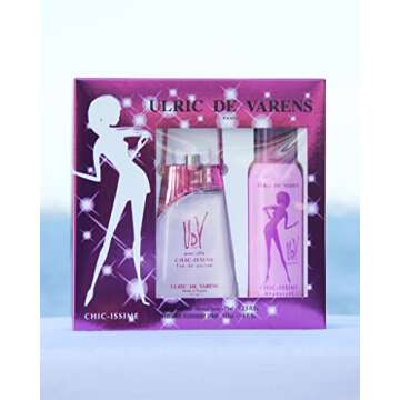 Udv Chic Issime By Ulric De Varens For Women. Set-eau De Parfum 2.5 OZ & Deodorant Spray 4 OZ