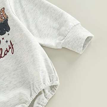 Kuriozud Newborn Baby Boy Girl Football Outfit Funny Letter Touchdown kinda day Sweatshirt Romper Long Sleeve Shirt Tops Fall Winter Clothes (Touchdown kinda day, 0-3 Months)