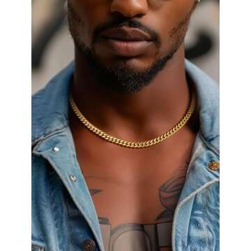 Rapper Gold Chain Necklace 20inch 6MM Neck Chain for Men