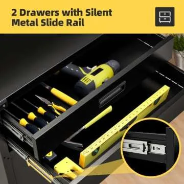 JFHID Rolling Tool Chest: 2 Drawers & Wheels for All Spaces