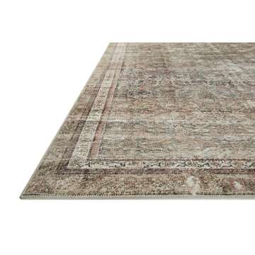 Loloi Chris Loves Julia Jules Collection JUL-09 Ink/Terracotta 7'-6'' x 9'-6'', .13" Pile Height, Area Rug