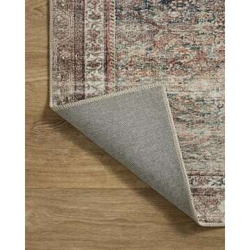 Loloi Chris Loves Julia Jules Collection JUL-09 Ink/Terracotta 7'-6'' x 9'-6'', .13" Pile Height, Area Rug