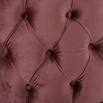 Christopher Knight Home Zelfa Velvet Ottoman in Blush - 29.5”