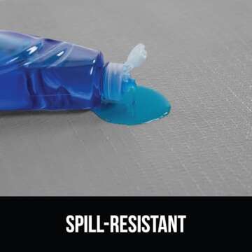 GORILLA GRIP DripGuard Drawer and Shelf Liner for Cabinet, Slip Resistant Non Adhesive Protection for Kitchen, BPA Free Smooth Surface Plastic Liners for Cabinets, Bathroom Drawers, 12x10, Gray