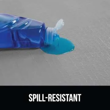 GORILLA GRIP DripGuard Drawer and Shelf Liner for Cabinet, Slip Resistant Non Adhesive Protection for Kitchen, BPA Free Smooth Surface Plastic Liners for Cabinets, Bathroom Drawers, 12x10, Gray