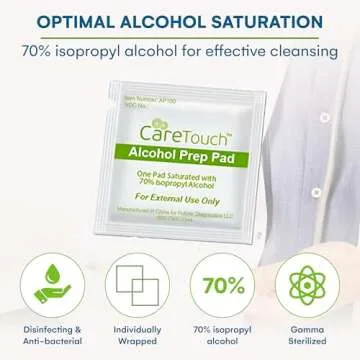 Alcohol Wipes | Individually Wrapped Alcohol Prep Pads with 70% Isopropyl Alcohol, Great for Medical & First Aid Kits | Sterile, Antiseptic 2-Ply Alcohol Swabs - 200 count
