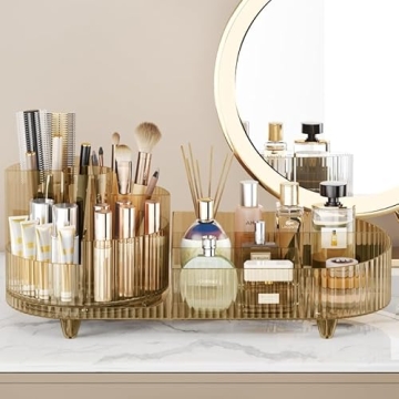 Large Capacity Rotating Makeup Organizer for Gifts