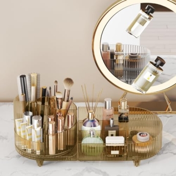 Large Capacity Rotating Makeup Organizer for Gifts