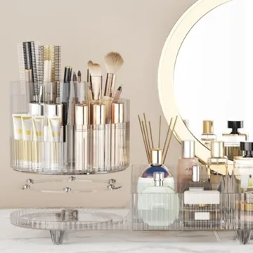 Large Capacity Rotating Makeup Organizer for Gifts