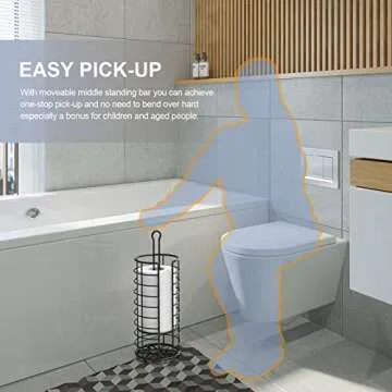 Kerisgo Toilet Paper Holder Stand for Modern Bathrooms