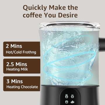 4-in-1 Electric Milk Frother for Lattes and More