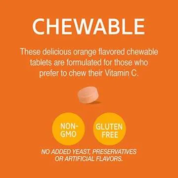 21st Century Vitamin C 500mg Chewables (110 Count), Daily Immune Support Vitamin C Supplement for Women & Men with Antioxidants, Non-GMO, Gluten Free, No Added Yeast or Artificial Flavors