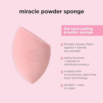 Real Techniques Miracle Powder Sponge 2 Count for a Flawless Finish