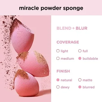 Real Techniques Miracle Powder Sponge 2 Count for a Flawless Finish