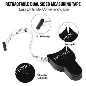 2PCS Tape Measure Body Measuring Tape 60inch (150cm), Retractable Measuring Tape for Body Measuremen...