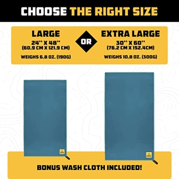 Wise Owl Camping Towel Ultra Soft Quick Dry Microfiber