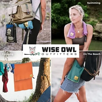 Wise Owl Camping Towel Ultra Soft Quick Dry Microfiber