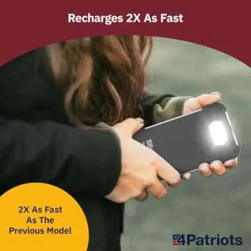 4Patriots Patriot Power Cell CX: Emergency Solar Power Bank with USB-C Fast-Charging Port - 4 Pack