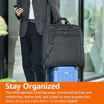 Amazon Basics Premium Travel Garment Bag for Suits & Dresses