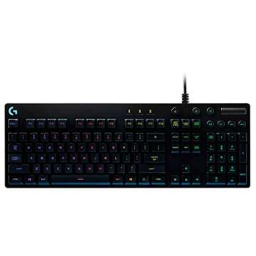 Logitech G810 Orion Spectrum RGB Mechanical Gaming Keyboard – Easy-Access Media Control, Backlit Multicolor LED, Romer-G Mechanical Key Switches