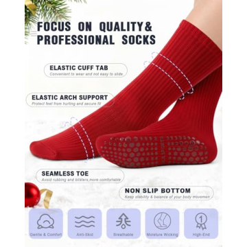 Non-Slip Grip Yoga Socks for Women - Perfect Gift Choice