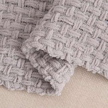 Luxurious PERSUN Knitted Throw Blanket - Soft & Decorative